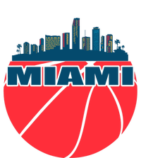 Miami Florida Cityscape Retro Basketball For Fans 25L Jumbo Tote