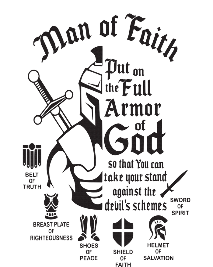 Man of faith put on the full armor of god christian Doggie Tank