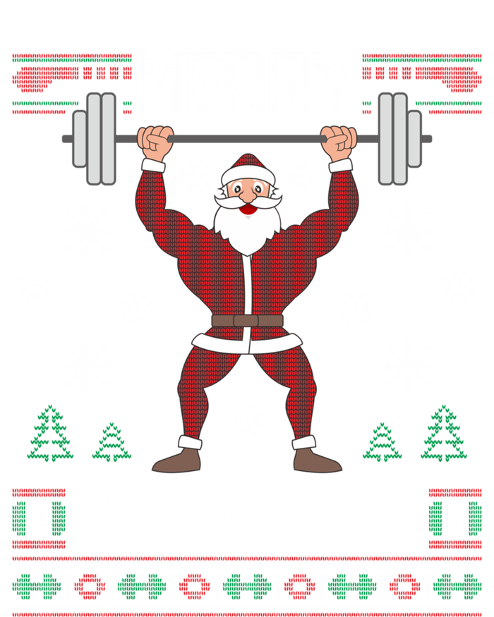 Merry Gainzmas Fit Santa Gym Workout Ugly Christmas Sweater Gift T-Shirt