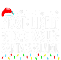 Most Likely To Crash Santa's Sleigh Funny Xmas Pajama 7 Panel Mesh Trucker Snapback Hat