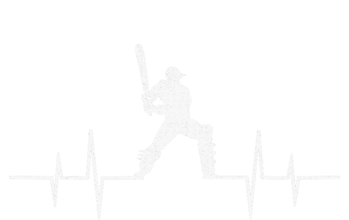 Cricket Player Heartbeat Gift EKG Cricket Fans Lover Funny Women's T-Shirt