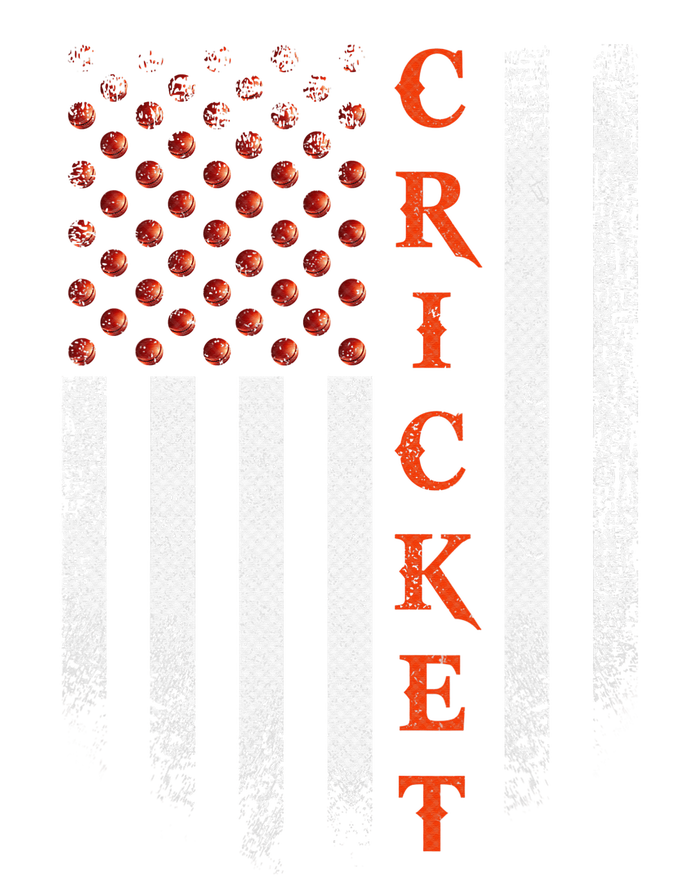 Cricket Apparel US Flag Retro Cricket Player American Flag Women's V-Neck T-Shirt