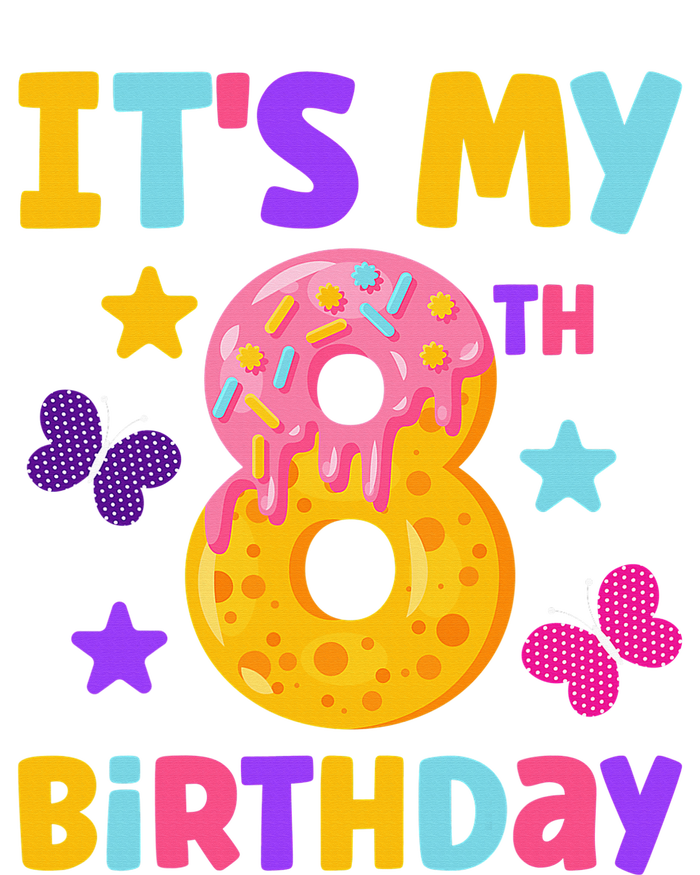 Sweet Donut It's My 8th Birthday Shirt 8 Years Old Funny Tall Hoodie