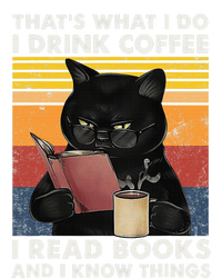 That's What I Do I Drink Coffee I Read Books Retro Black Cat 16 in Basic Backpack