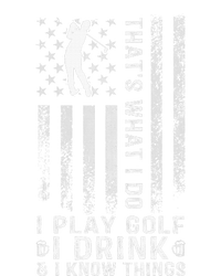 That's What I Do I Play Golf And I Know Things Retro Kids Tie-Dye T-Shirt