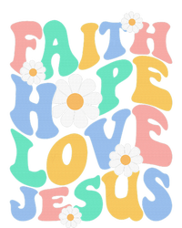 Faith, Hope, Love, Jesus Retro Groovy 's Christian Tank Top