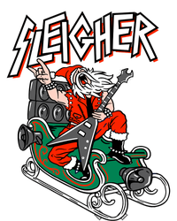 Ugly Christmas Sweater Sleigher Heavy Metal Santa Xmas Enza Ladies Jersey Football T-Shirt