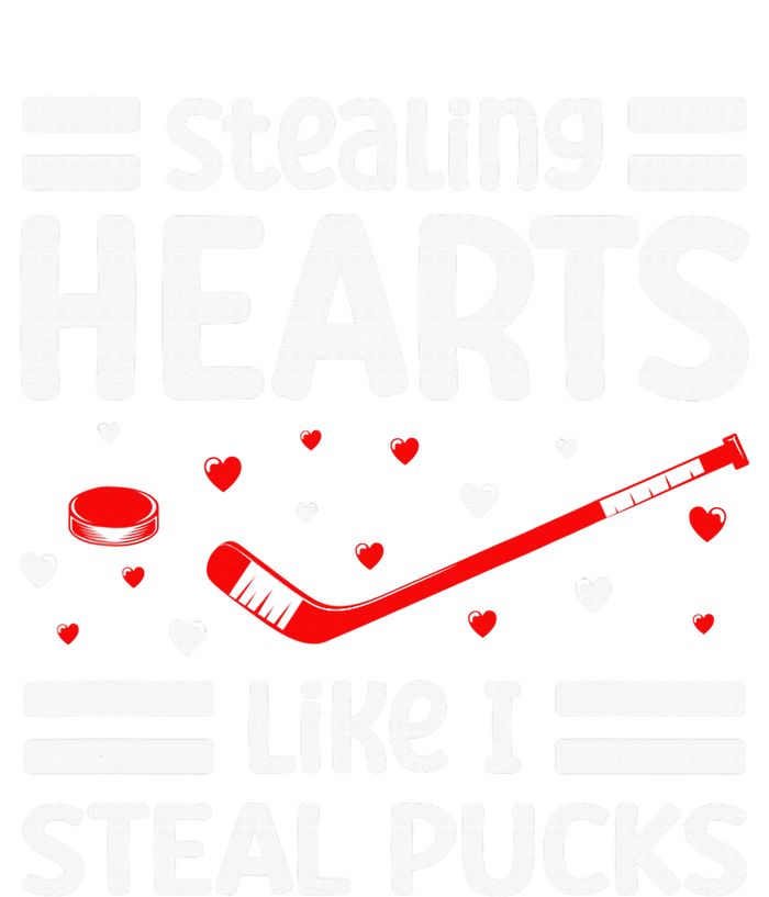 Stealing Hearts Like I Steal Pucks Hockey Valentines Day Hooded Wearable Blanket