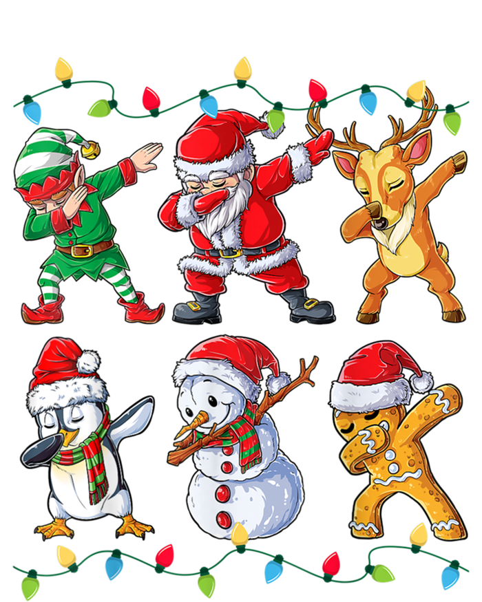 Dabbing Santa And Friends Gift Cute Christmas Santa Dabbing Funny Gift Valucap Bio-Washed Visor