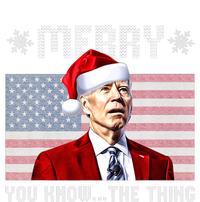 Merry You Know The Thing Christmas Biden Santa American Flag Long Sleeve Shirt