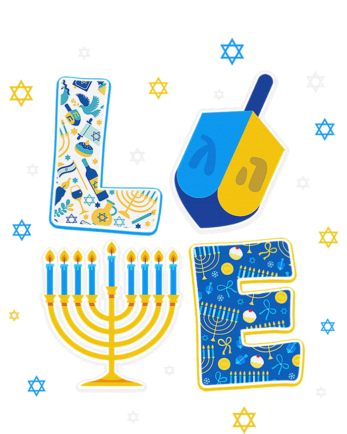 Love Cute Hanukkah Decorations Dreidel Menorah Chanukah  T-Shirt