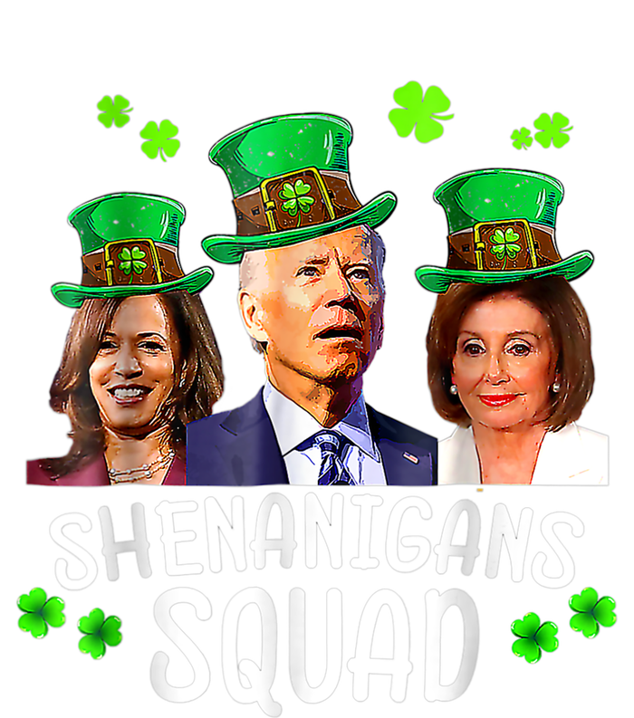 Shenanigans Squad Anti Biden Shamrock St Patrick's Day Funny Long Sleeve Pajama Set