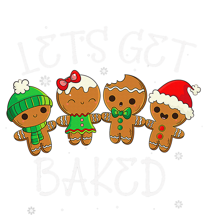 Lets Get Baked Cute Christmas Cookie Weed Funny Xmas Baby Bodysuit