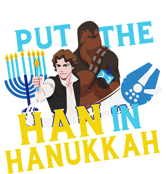 Star Wars Han Solo & Chewbacca Put The Han In Hanukkah  Striped Beanie with Solid Band