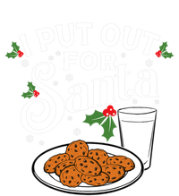 I Put Out For Santa Funny Christmas Cookies And Milk Meaningful Gift Women's V-Neck T-Shirt