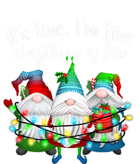 Its Fine Im Fine Everything Is Fine Gnome Christmas Lights Gift Ladies Essential Flowy Tank