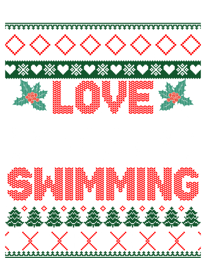 Love Swimming Funny Christmas Ugly Christmas Sweater Great Gift Baby Bodysuit