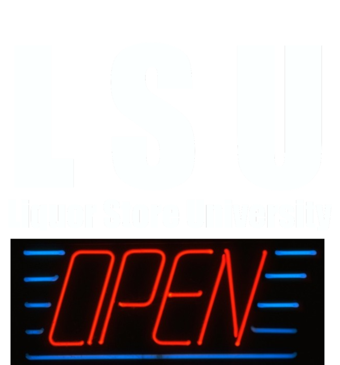 Liquor Store University LSU Funny Parody Striped Beanie with Solid Band