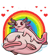 Cute Kawaii Pink Axolotl Riding A Blobfish Funny Axolotls  Magnet