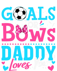 Gender Reveal Goals Or Bows Daddy Loves You Soccer Women's V-Neck T-Shirt