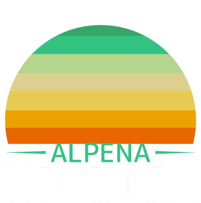 Alpena Michigan Retro Sunset Kids Hoodie