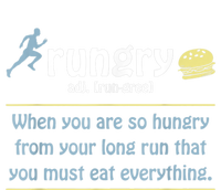 Rungry Definition Funny Runner Marathon Quote Love Running Kids Hoodie