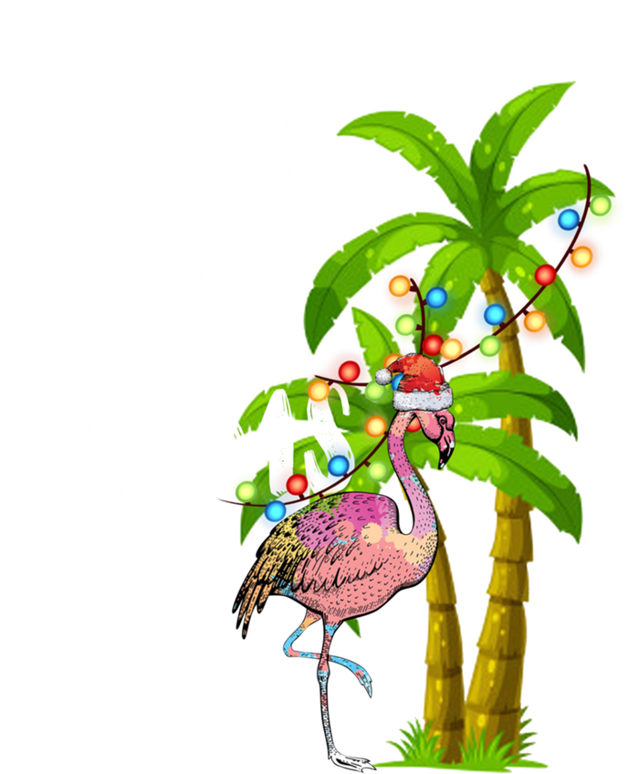 Deck The Palms Tropical Christmas Pink Flamingos Palm Tree Gift T-Shirt