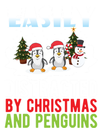 Easily Distracted By Christmas And Penguins Xmas Animal Gift Great Gift T-Shirt