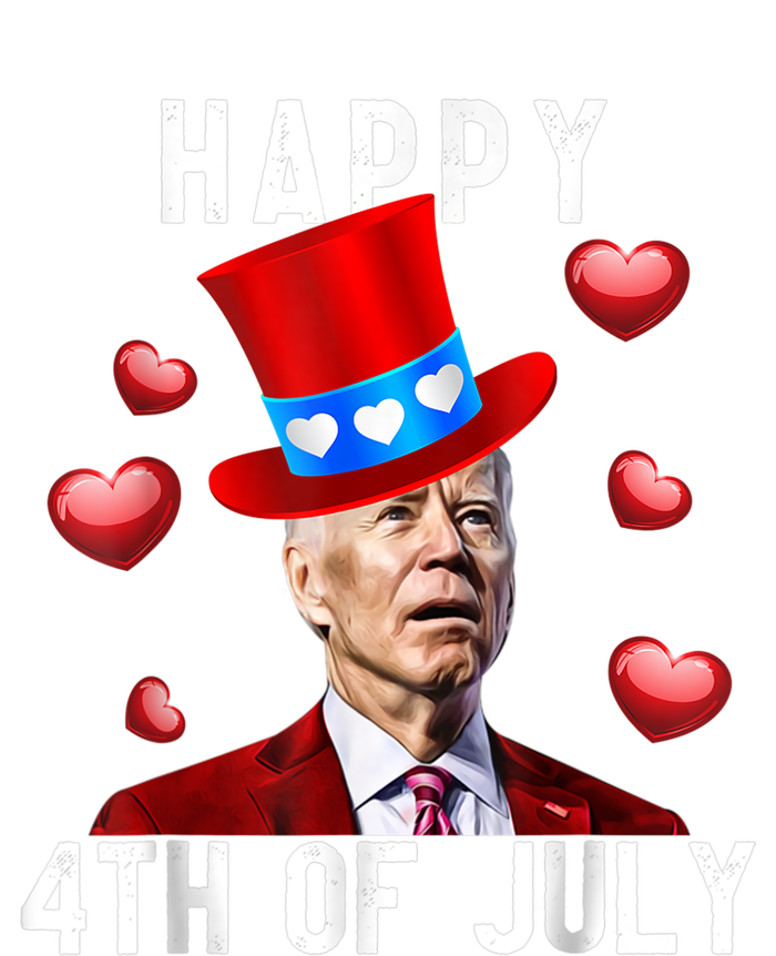 Happy 4th Of July Confused Funny Joe Biden Valentine's Day T-Shirt