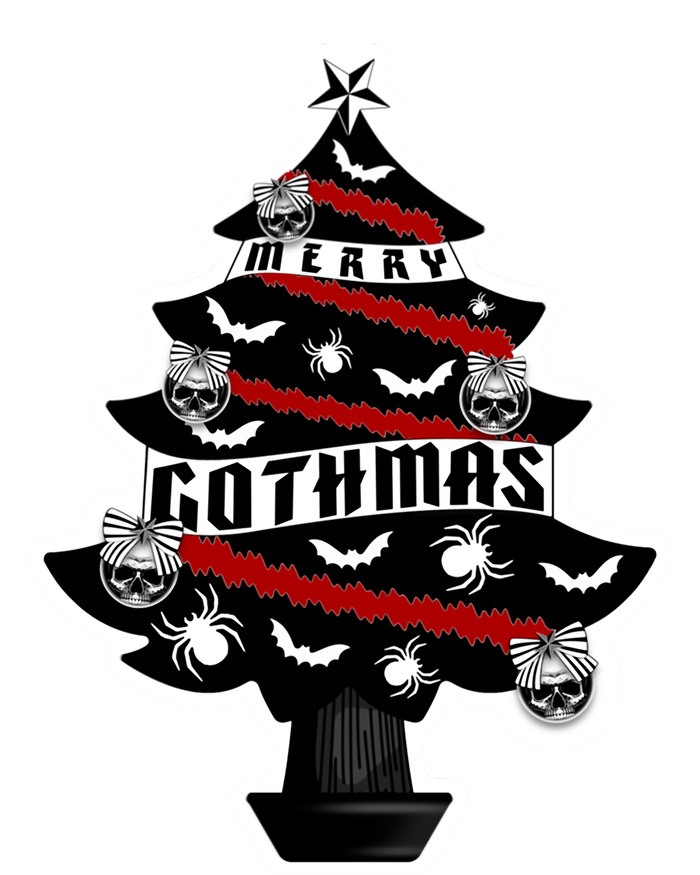 Goth Christmas Tree Merry Gothmas Tree Classic Long Sleeve Shirt