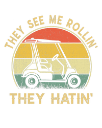 Golf Cart See Me Rollin They Hatin Funny Golf Humor Cooling Performance Long Sleeve Crew