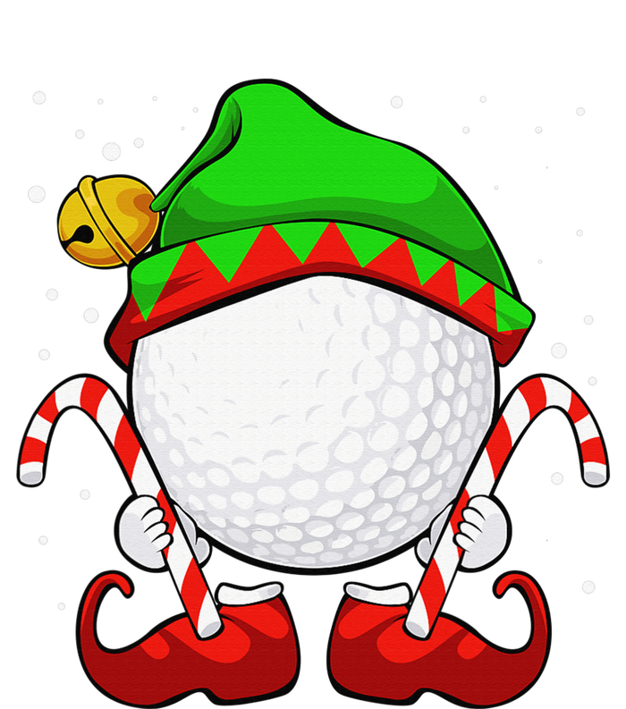 Funny Christmas Golf Ball Elf Cute Xmas Candy Cane T-Shirt