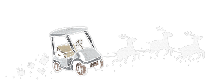 Golf Cart Santa Christmas Sleigh Funny Golf Club T-Shirt