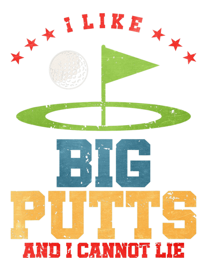 I Like Big Putts And I Cannot Lie Funny Golf Player Women's Knotted Racerback Tank