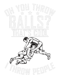 Oh you throw Balls Thats cool i throw People Wrestling  Drawstring Bag