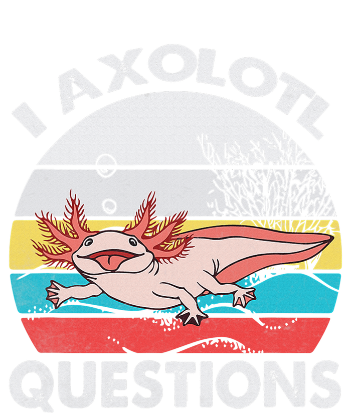 Funny Axolotl Questions Vintage Axolotl Gift Cropped Pullover Crew