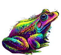 Realistic Colorful Frog Abstract Pose Grommeted Golf Towel