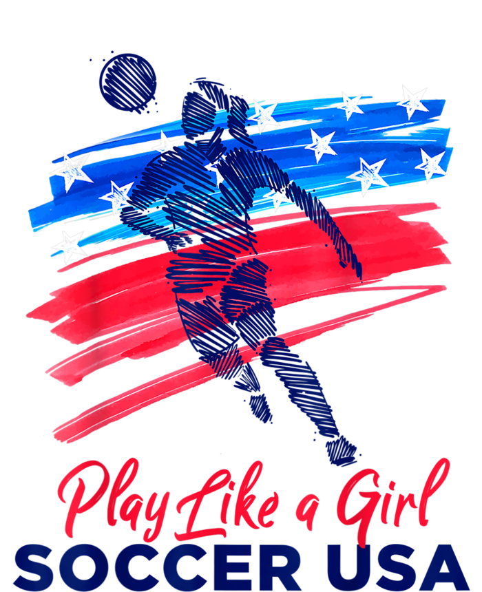 Play Like A Girl USA Soccer Team USA Womens Football T-Shirt