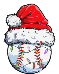 Baseball Christmas Santa Hat Funny Baseball Xmas Holiday  Premium Hoodie