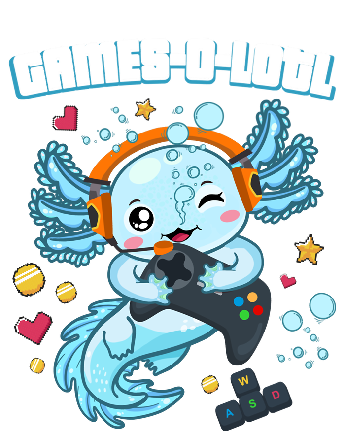 Gamesolotl Axolotl Video Gamer Kawaii Axolotl Fish Kids Hoodie