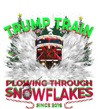 Trump Train Plowing Through Snowflakes Christmas Xmas President Tall T-Shirt