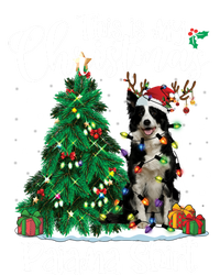 Border Collie Christmas Lights Funny Pajama Dog Lover Xmas Funny Gift Premium T-Shirt