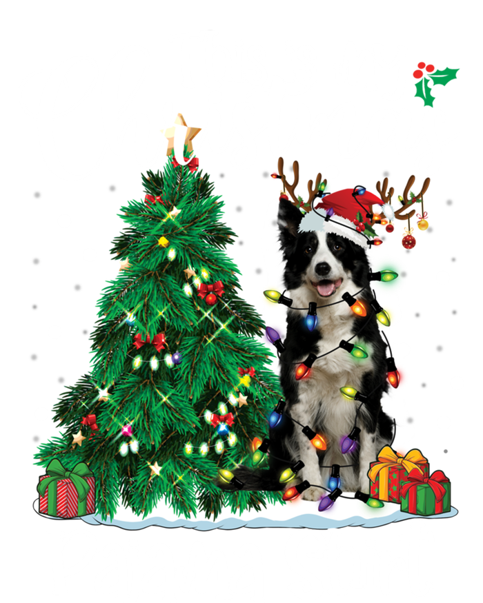 Border Collie Christmas Lights Funny Pajama Dog Lover Xmas Funny Gift Premium T-Shirt