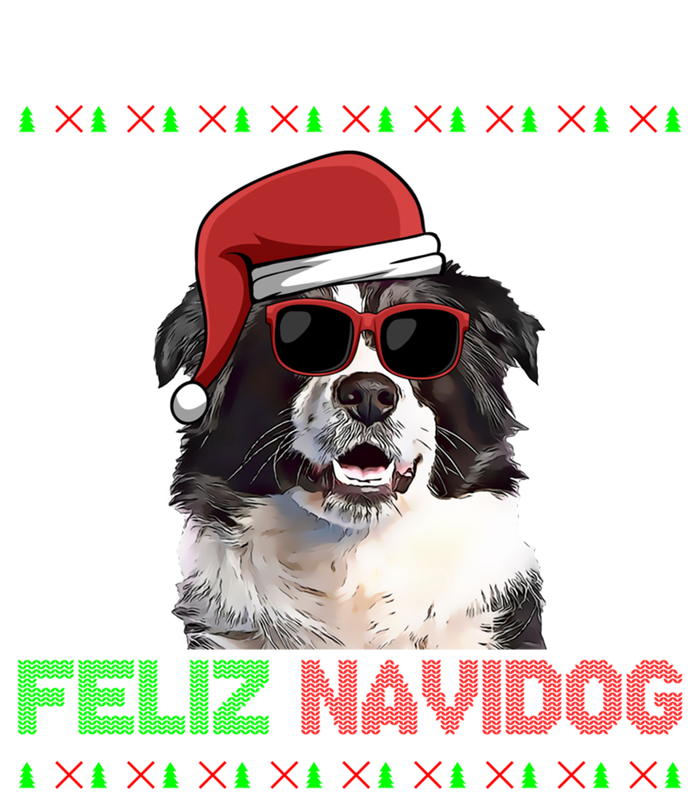 Border Collie Dog Feliz Navidog Funny Christmas Funny Gift T-Shirt