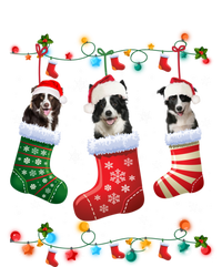 Border Collie Dog In Christmas Sock Santa Hat Xmas Dog Lover Gift T-Shirt