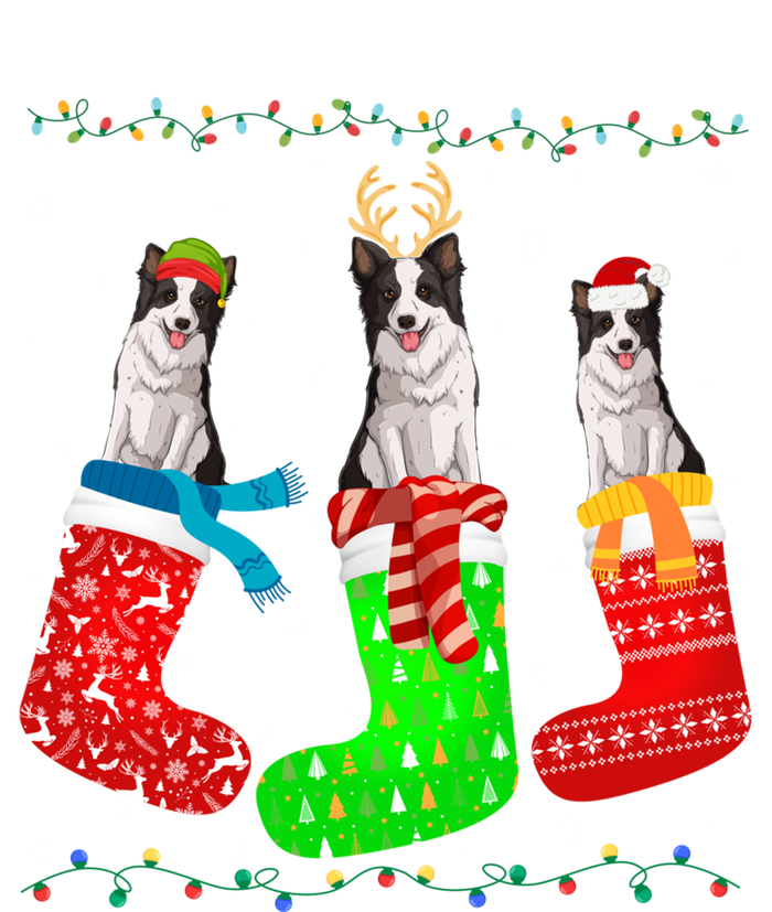 Border Collie Dog In Xmas Socks Funny Ugly Sweater Christmas Gift Sustainable Knit Beanie