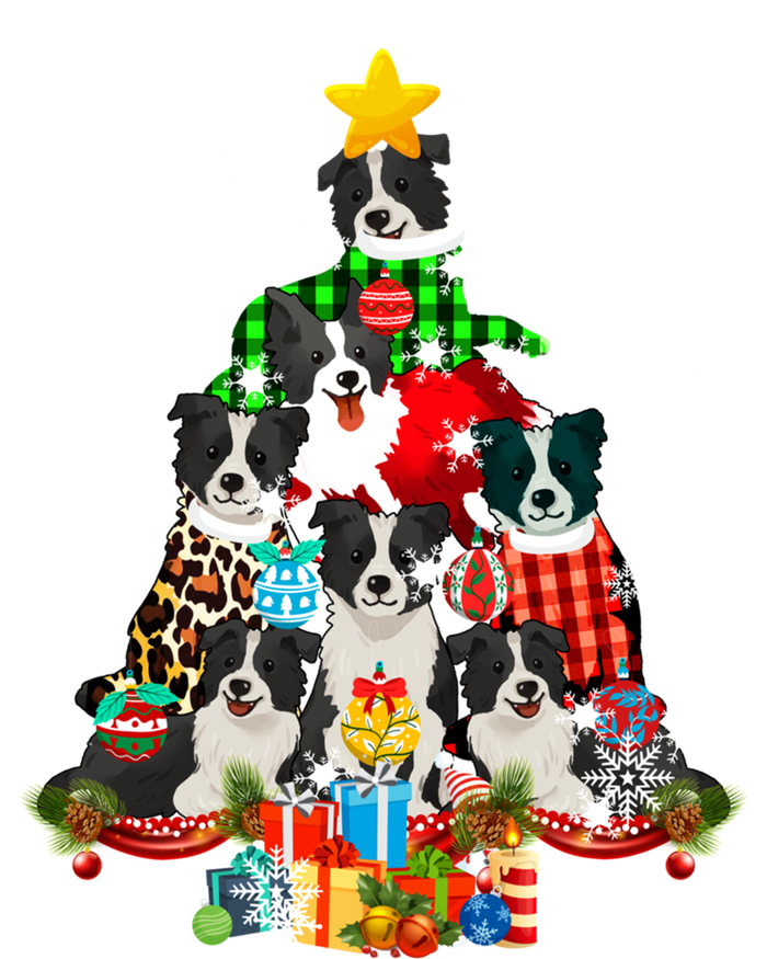 Border Collie Dog Lover Owner Christmas Tree Xmas Holiday Gift Toddler T-Shirt