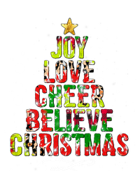 Joy Love Cheer Believe Christmas Tie Dye Xmas Tree Pajamas Gift Long Sleeve Shirt