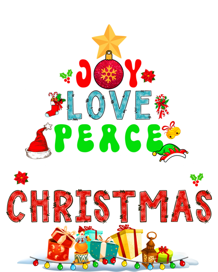 Joy Love Peace Believe Christmas Santa Elf Xmas Tree Family Cute Gift Kids Tie-Dye T-Shirt