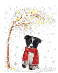 Border Collie Dog Tree Christmas Snow Pajama Xmas Dog Lover Cool Gift Full Zip Hoodie